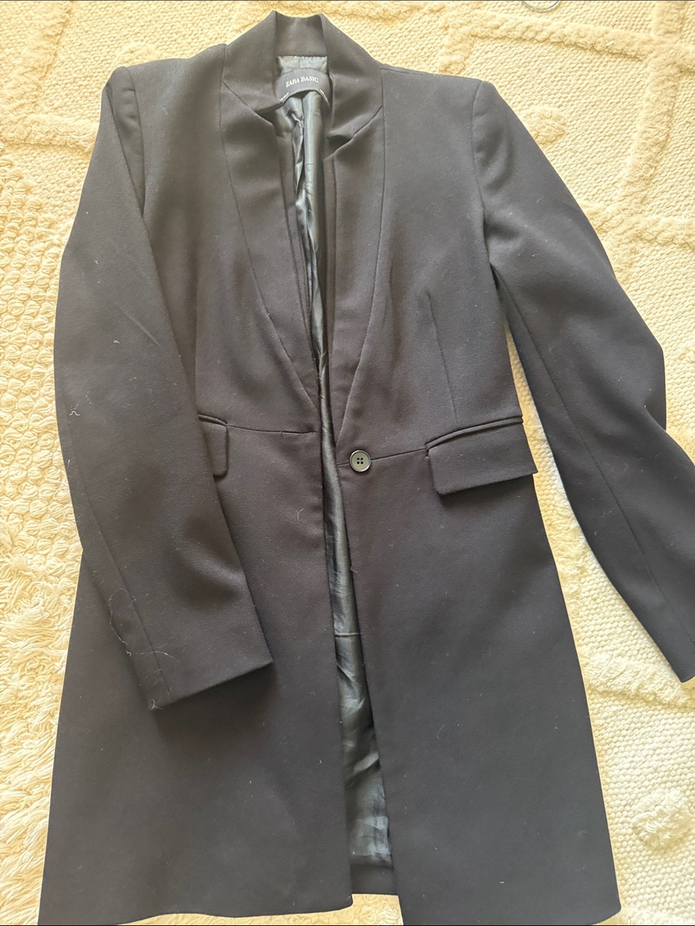 Zara Black Women's Long Blazer Jacket